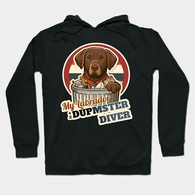 Dumpster diver Labrador Hoodie by k9-tee